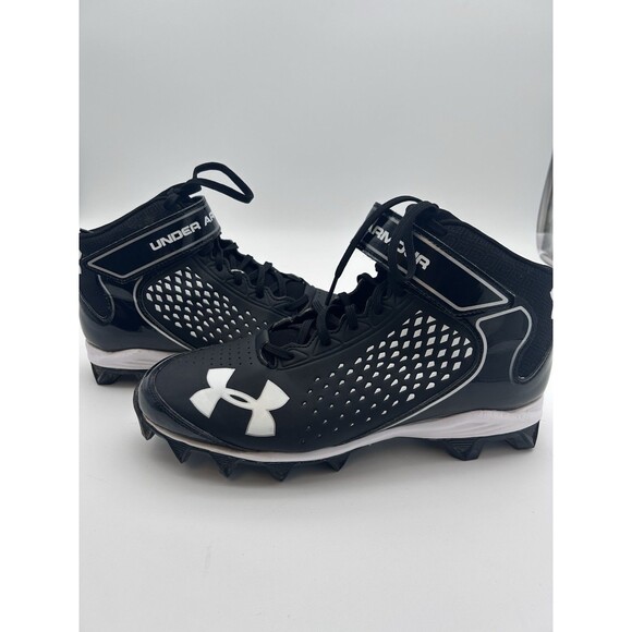 Under Armour Renegade RM Mid Football Cleats Black White Men’s 9 - Picture 7 of 7